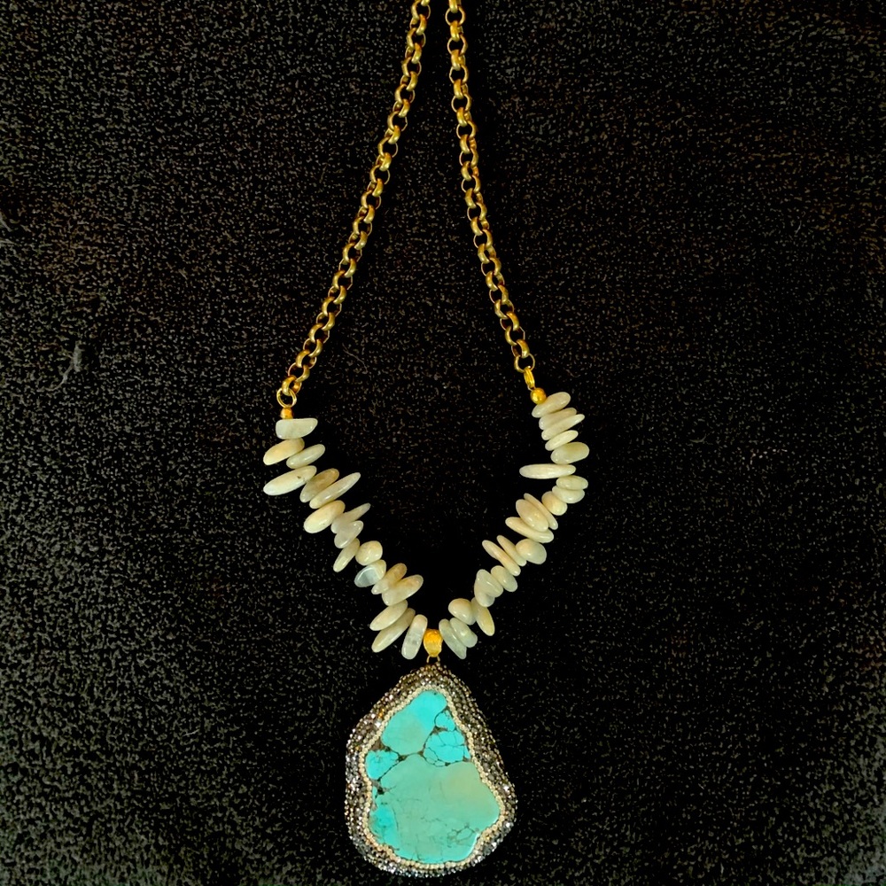 Fabulina Necklace 18 inch Turquoise